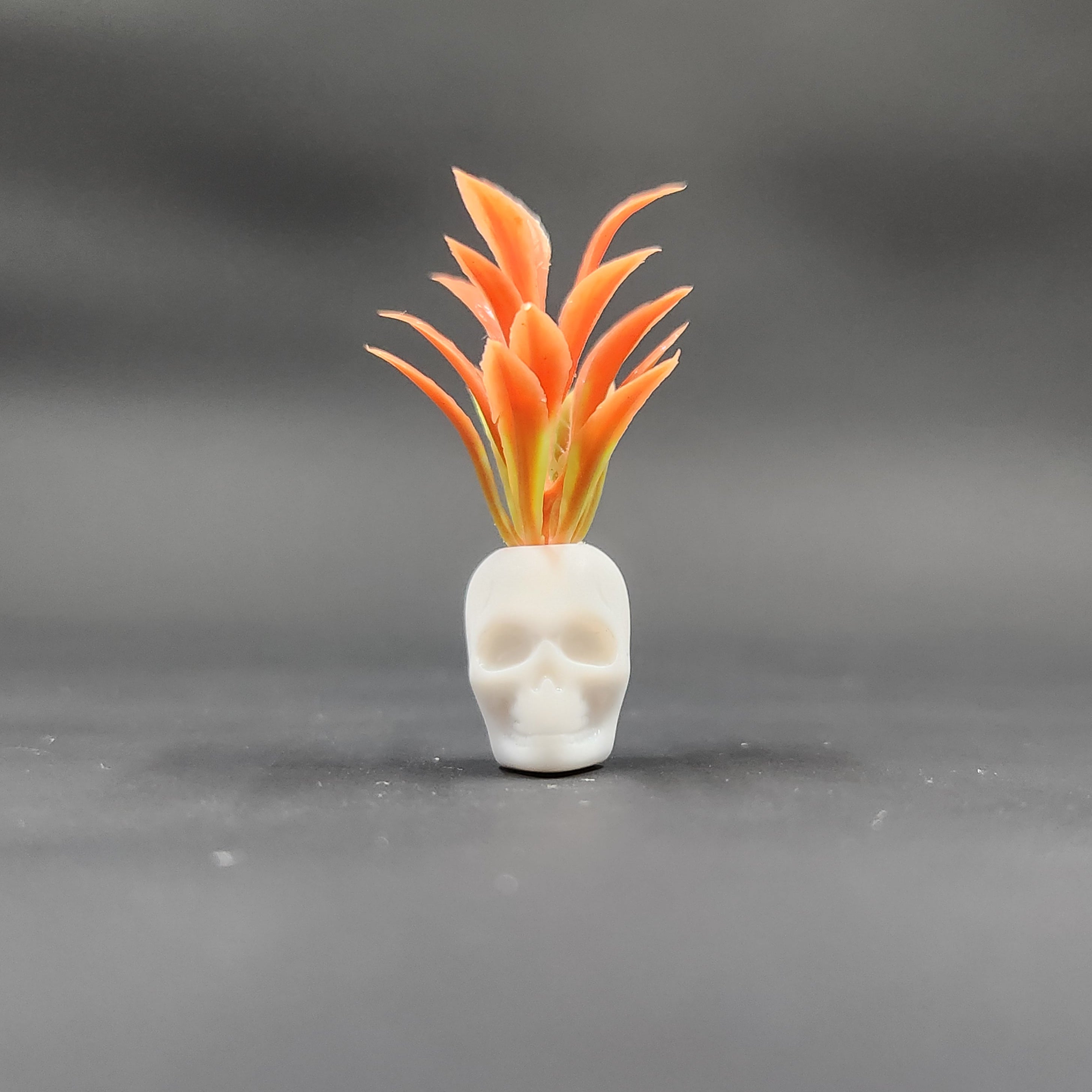 Miniature White Skull Planter