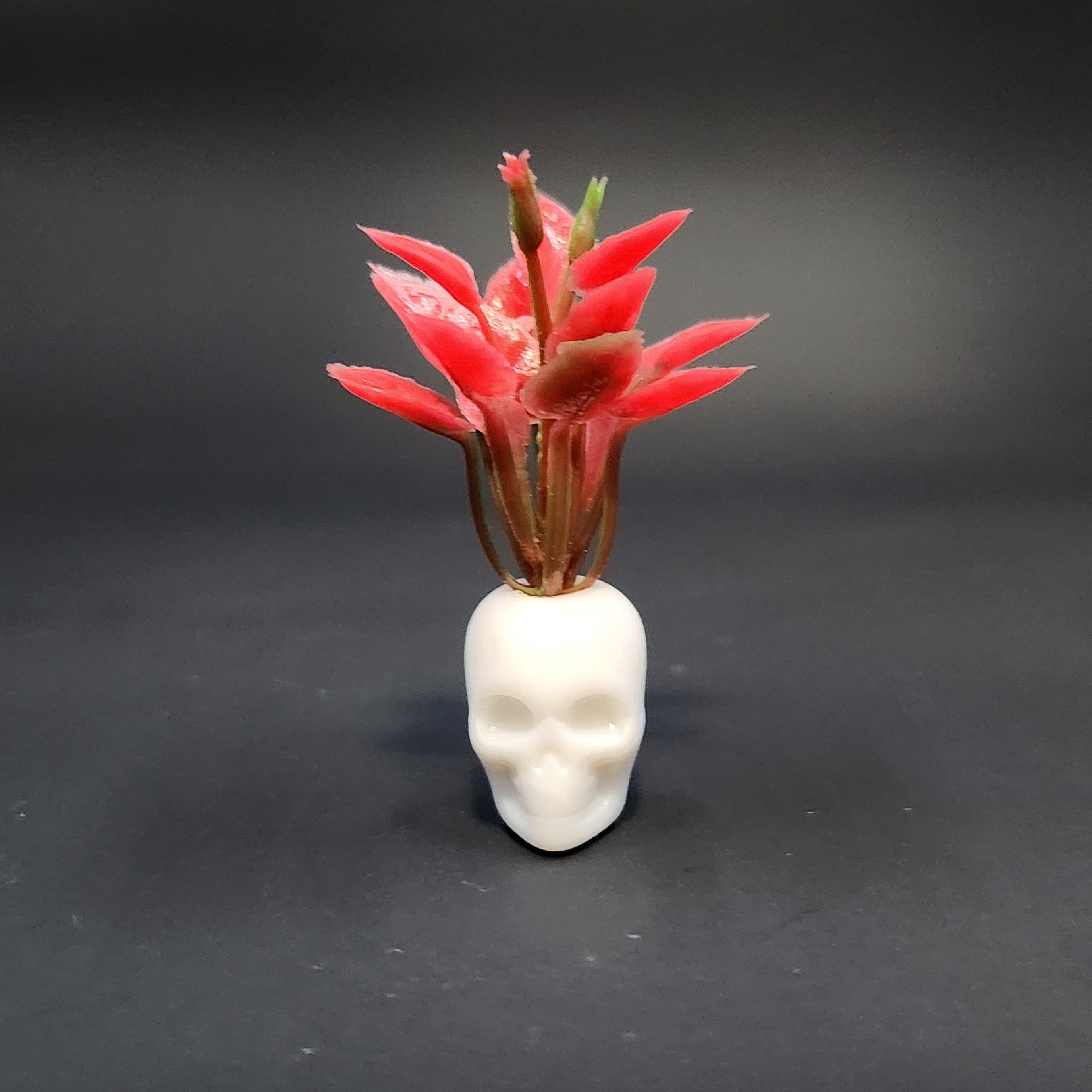 Miniature White Skull Planter